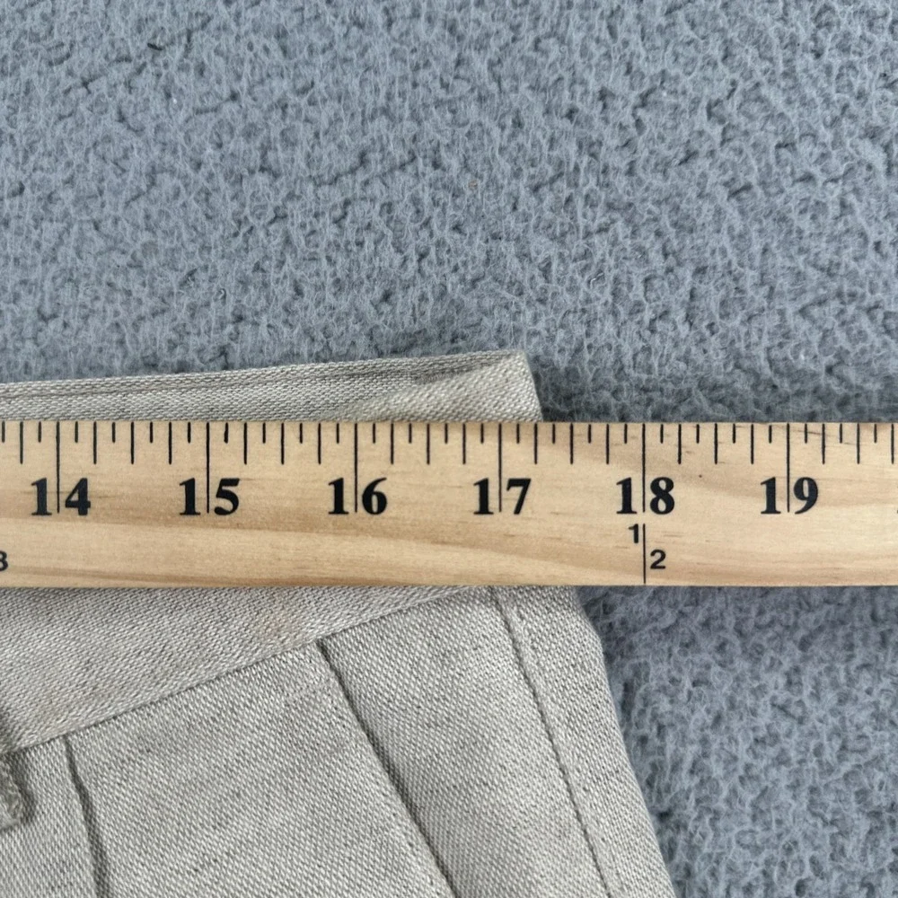 VTG Dockers No Wrinkle Linen Blend Pants Men 36x32 Beige Khakis Relaxed Pleated